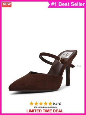 Faux Suede Stiletto Pump Closed Toe Slip On Business Casual Party Heel